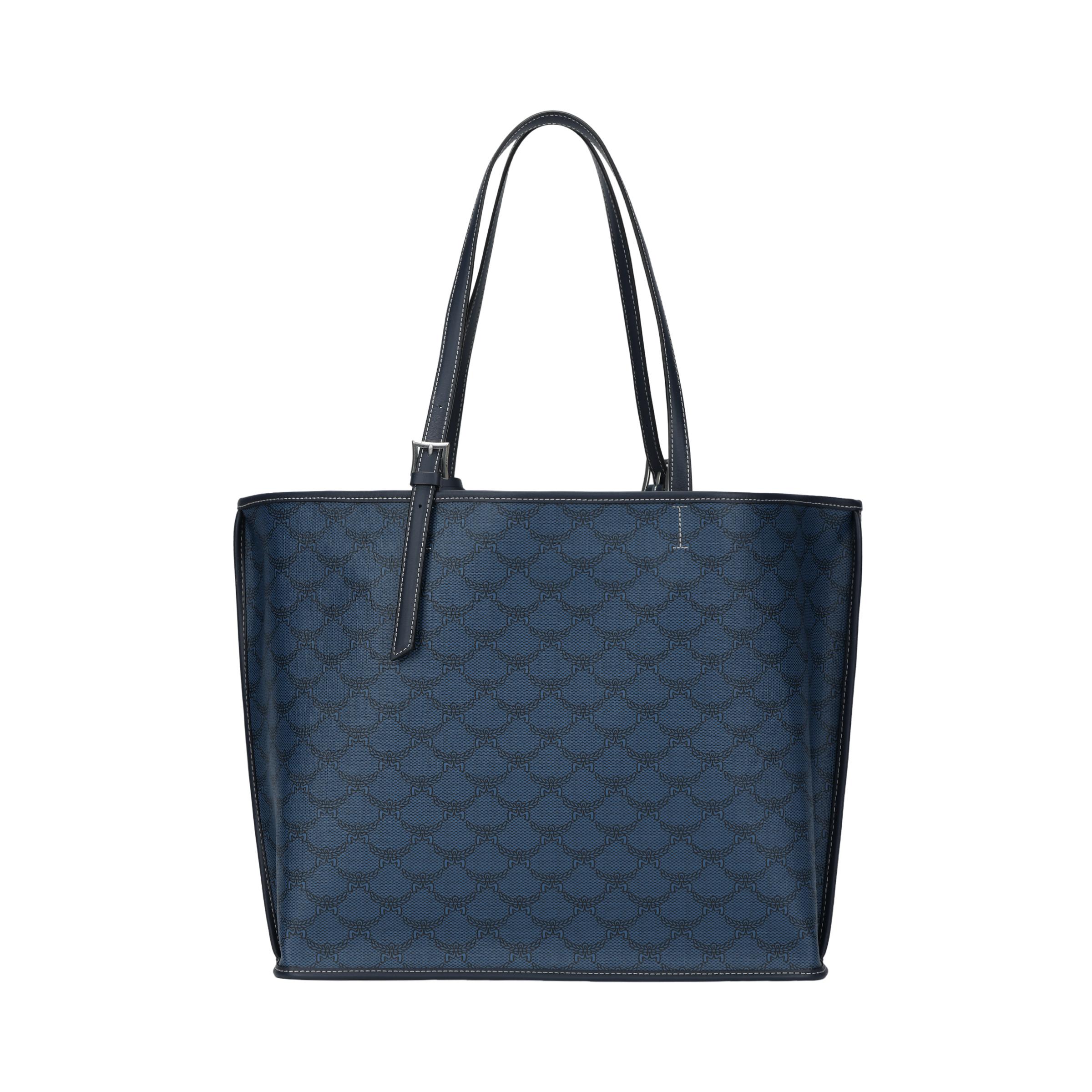 

MCM Himmel Classic Laurel Leaf Logo Leather Tote Bag Women tote bags Navy-Blue MWPESAC03VC001 Basic Set (Bag+Dust Bag)