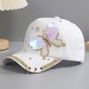 Heavy Industry Cap Women's Summer New Butterfly Baseball Cap Trendy Fashion Versatile Sequined Outdoor Sun Hat