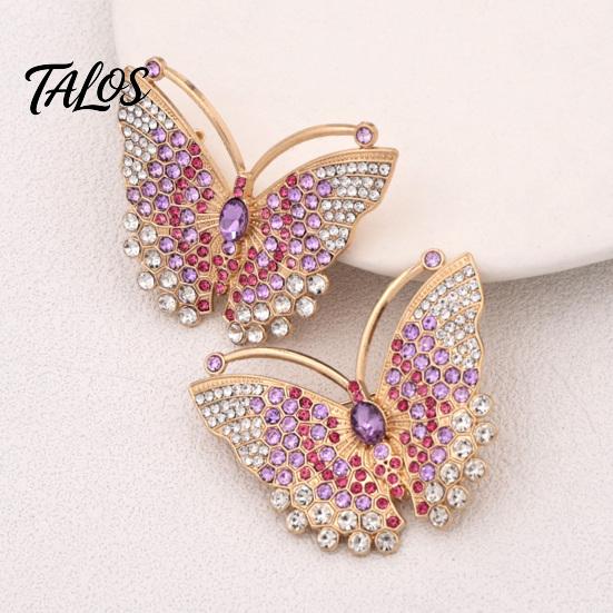 Dainty Butterflies Brooch Rhinestone Butterfly for Women, Vintage Insect Lapel Pin, Women Decorative Pin Accessory Clothes Scarf Shawl Dress