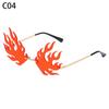 12Styles Chinese Dragon Shaped Sunglasses Metal Frame Rimless Sun Glasses Party Decor Glasses for Women Men UV400 Protection