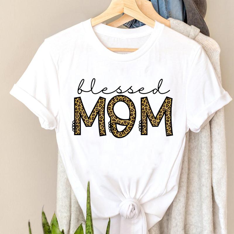 Kvinnor Mamma 90-tal O-ringad Mama 2022 Tryck T-tröja Modekläder T-shirt Casual Tecknat tryck Dam Kvinnliga Kläder Kortärmad Grafisk T-shirt