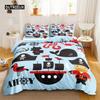 Cartoon Duvet Cover Set Car Theme for Kids Teens Twin Queen King Size Polyester Bedding