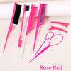 8pcs Hair Styling Comb set - Rake Combs,Rat-Tail Combs,Edge Brushes, Braiding Tools & Duckbill Clips, Special for real hair wigs