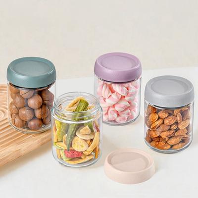 New 480ml 16oz Overnight Oats Containers with Lids Wide Mouth Yogurt Bowl Food Storage Tool Food Prep Jars for Snack Spice Sugar