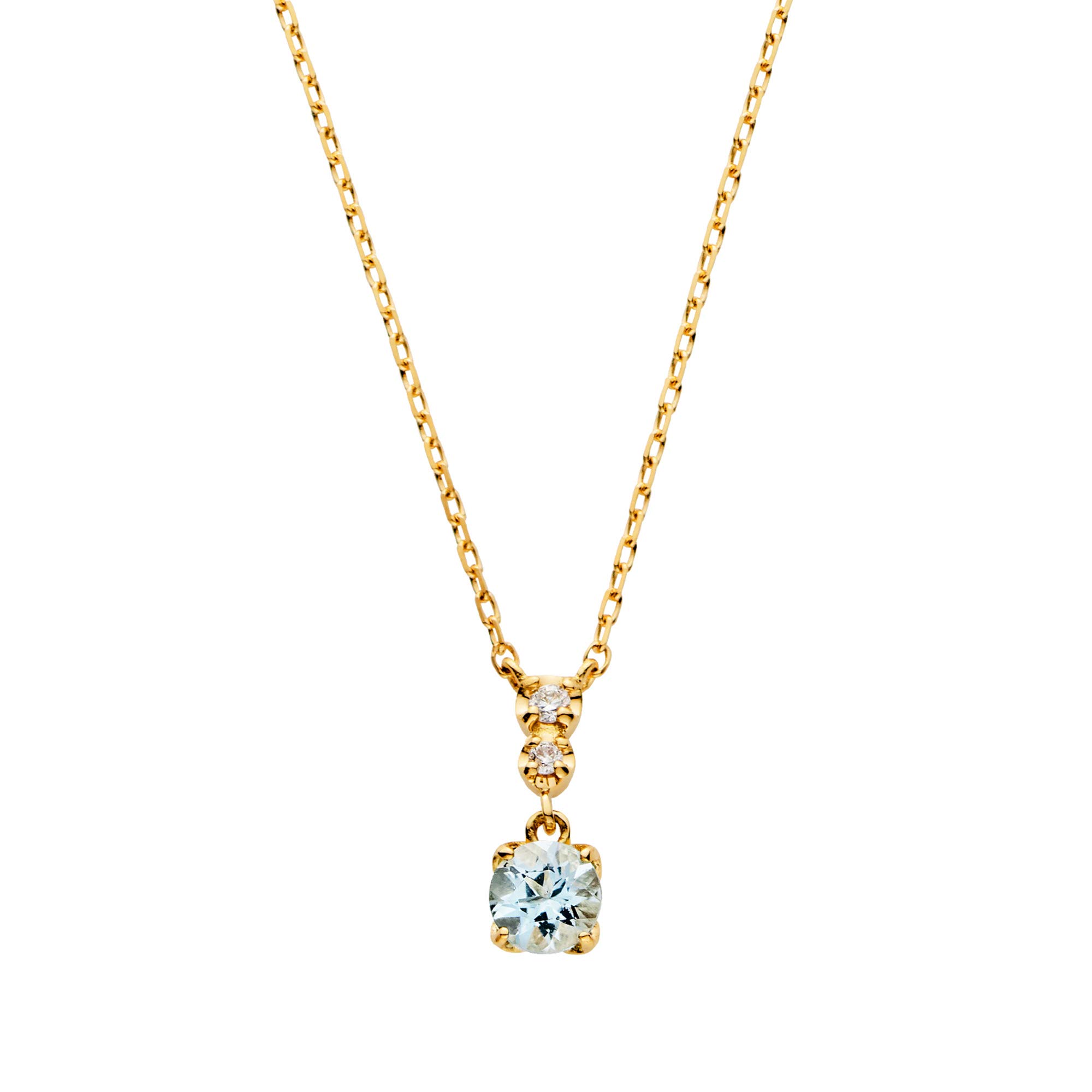 

Vendome Necklace K18 yellow gold diamond GGVN009840AQ [Official] [VIH Aoyama] 0.01ct аквамарин