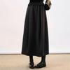Bailuyu Minimalist Elastic Waist A-Line Maxi Skirt