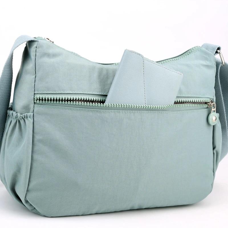 Umhängetasche für Damen, Umhängetasche, Messenger-Tasche, wasserdichtes Nylon, Damenhandtasche, Reisetasche, Bürotasche