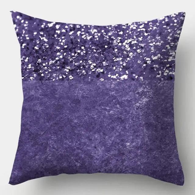 45*45 Pillow Home Decor Pillowcase Purple Geometric Decorative Cushion Cover Pillow Pillowcase Polyester