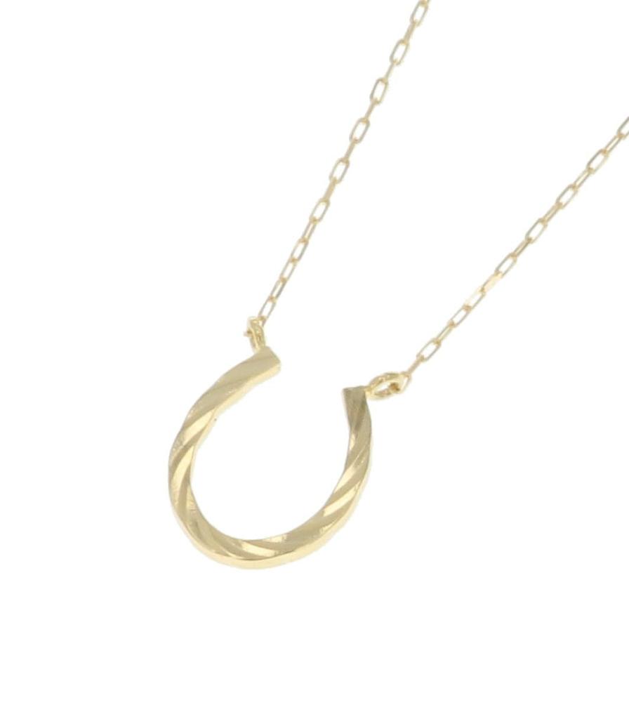 D Collection 18K Yellow Gold Horseshoe DN18943BYG Necklace, 40cm,