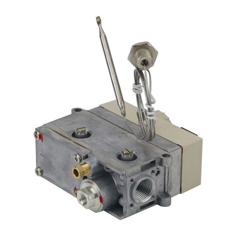 Gas Valve 0085AQ0287 Thermostatic Type for Commercial Kitchen Use 120-200C Rp1/2 Rp3/8 Inlet M4X7 Flange Mounting
