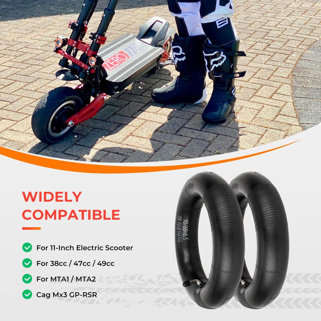 Enhanced 90/65-6.5 with 90 Degree Bend Replacement Tube for Dualtron Thunder Speedual Plus Zero 11X