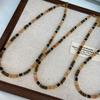 Star Wang Yibo Same Tiger Eye Fortune Beaded Necklace Versatile Autumn And Winter Maillard Wear Women'S Collarbone Chain