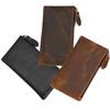Men's Crazy Horse Leather Long Wallet Retro Large Capacity Leather Zipper Phone Bag Women's Handbag Japanese and Korean Style Handbag