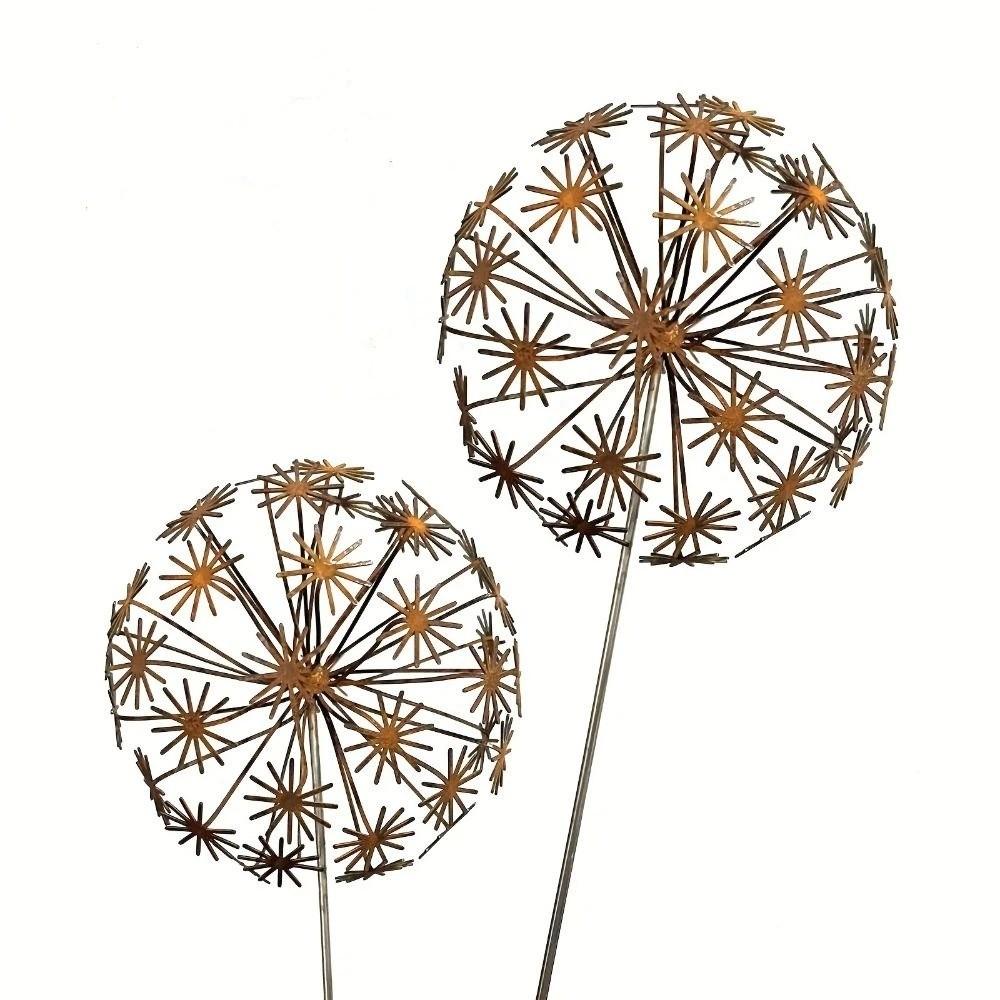 3D Blume 3D Kugel Blumenstäbe Rustikale Außendekoration Gartenskulpturen Terrassenrasen Kunsthandwerk