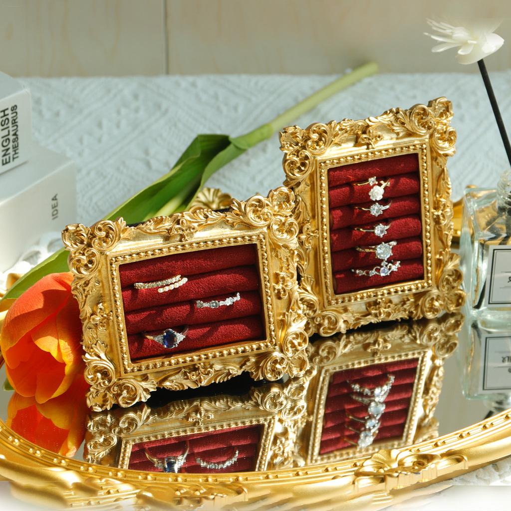 Jewelry Display Stand Vintage Photo Frame Ring Tray Jewelry Store Storage Booth Display Photography Display Item Prop