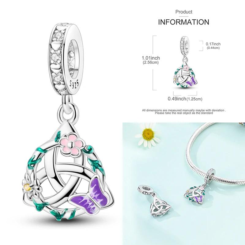 Charms Plata De Ley Sunflower Travel Balloon Devil Eyes Dragonfly Butterfly Charm Fit Original Fits Women Jewelry Charms