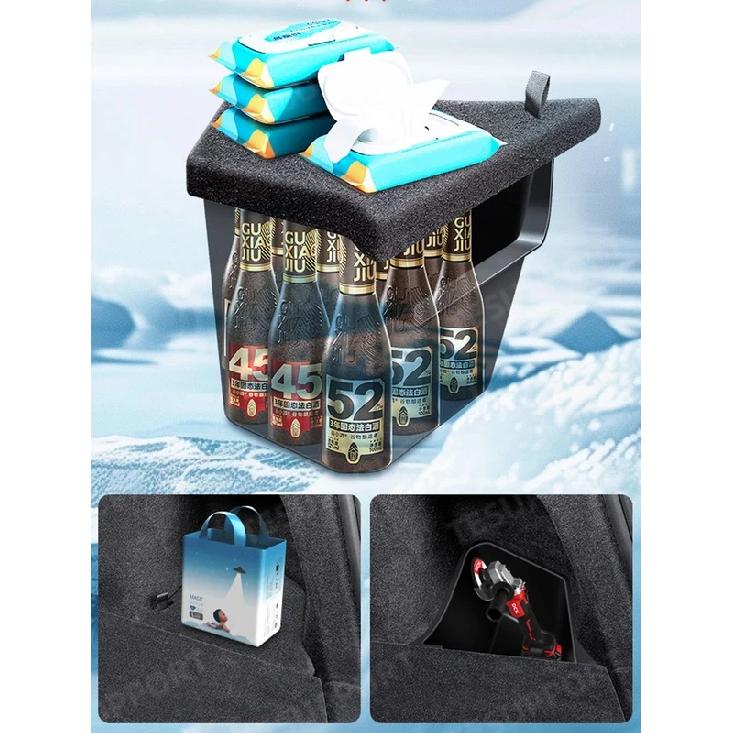 For Tesla Model Y Juniper 2026 Accessories Rear Trunk Organizer Side Storage Box Stowing Tidying for Model Y Juniper 2025-2026