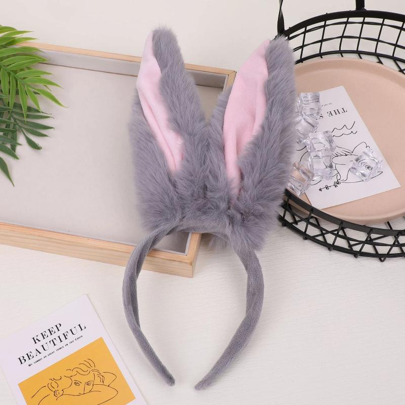 1Pc Christmas Rabbit Long Ear Headband For Women: Cosplay Bunny Girl Cute And Funny Headband Accessory