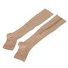 2pcs Zippered Compression Socks Support Stockings Elastic Open Toe Leg Support Stocking