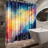 Galactic Rainbow Shower Curtain - Waterproof, Mildew-Resistant with Vibrant Nebula Design for a Cosmic and Colorful Bathroom