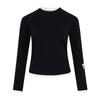 FOS Women's Knit Mock Two-Piece Long Sleeve Top Black KU5428