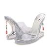 Liyke New Design Gem Pendant Strange Clear Heels Platform Wedge Slippers PVC Transparent Sandals Women Summer Party Prom Shoes