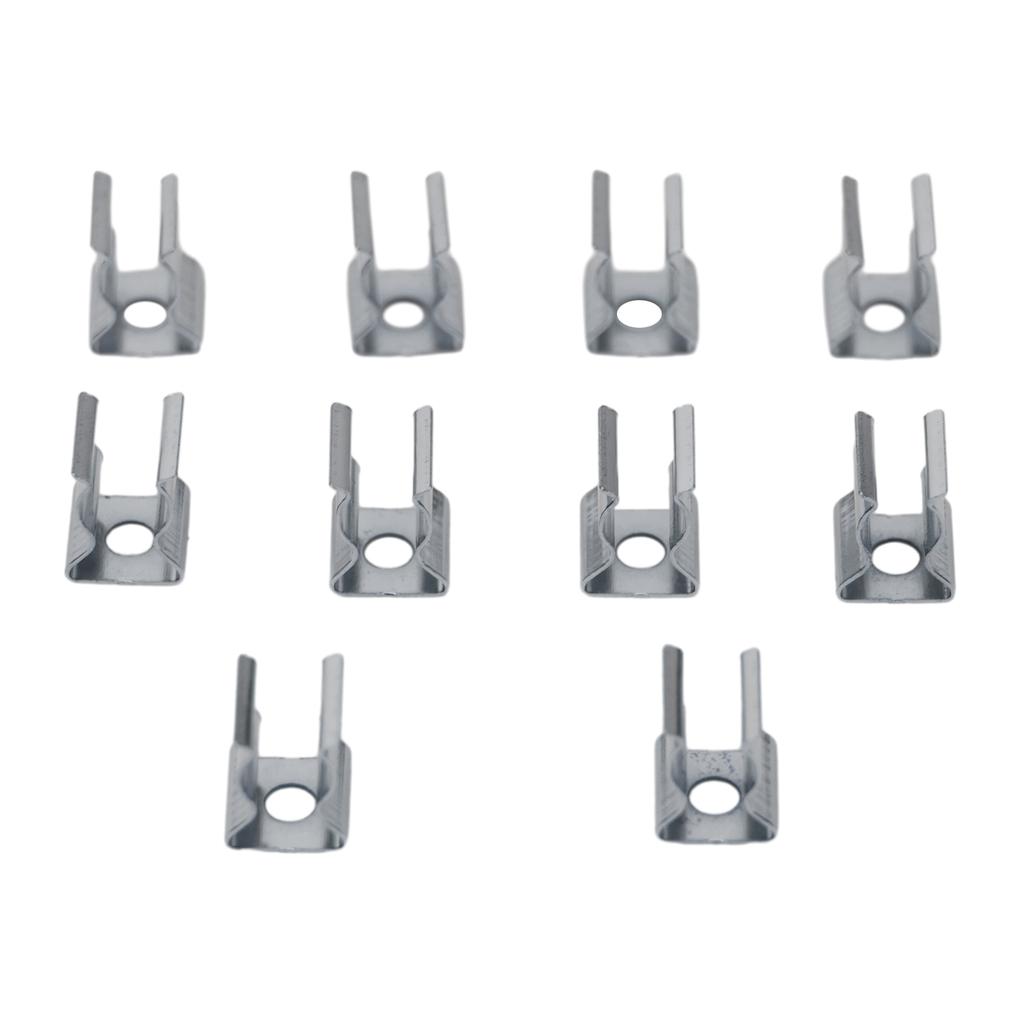 10pcs Clips Tool Holder Clips Courtyards Manganese Steel Replacement SPRING TERRY Clips Silver Professional Tool For Garages