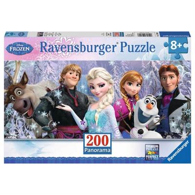 R128013 Frozen 1 Side by Side XXL Panorama 200 Pieces, Mixed Colors Jigsaw Puzzle, Childrens Games, Educational Toys