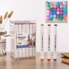 36-Color Double-Ended Oil-Based Marker Pen Set with Four-Sided Barrel for Art, Journaling, and Painting - Perfect Gift for Students and Children