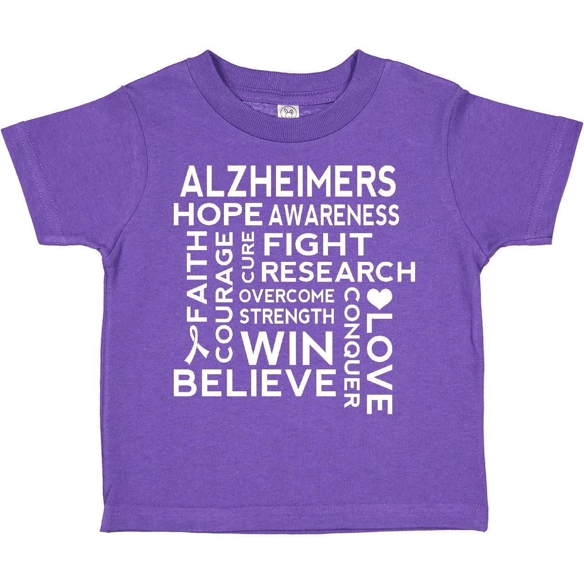 Inktastic Alzheimers Awareness Support Slogan Toddler T-Shirt Detia Seniors 110