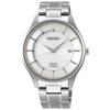 Seiko Selection Pair Solar SBPX101 Mens Watch Titanium Date Calendar White Made Japan