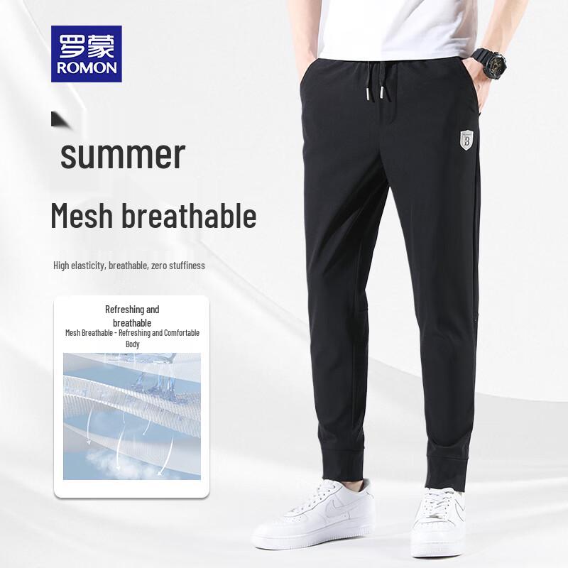 

ROMON Men s Ice Silk Quick-Dry Jogger Pants 29
