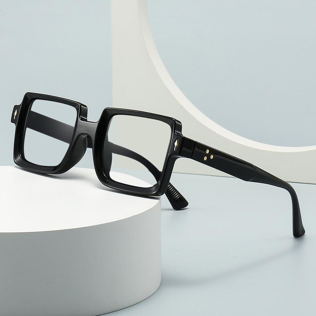 Reading Eyewear Male Blue Spectacle Gents Rivets Gradient Clear Presbyopic Designer Stylish Brand Big Tinted Square Blocking Rectangular Light