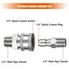 Stainless Steel NPT 3/8 Quick Connect Adapter Set for Pressure Washer and PA Bottle