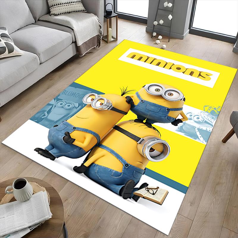 1pc Despicable Minions Adventure Carpet for Playroom Bedroom Living Room Sofa Home Decor,kids Game Area Rug Non-slip Floor Mat Y72828