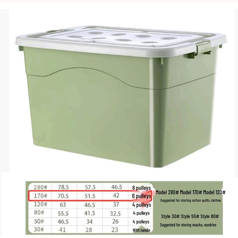 Extra Large Thickened Plastic Storage Box with Lid