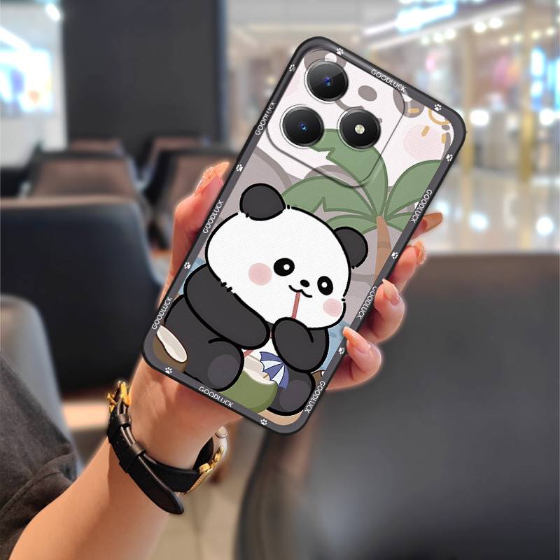 Phone Pouch Durable Phone Case For Realme C63 4G/C61 4G Dirt-resistant Anti-dust Full wrap Shockproof Animals Anti-knock