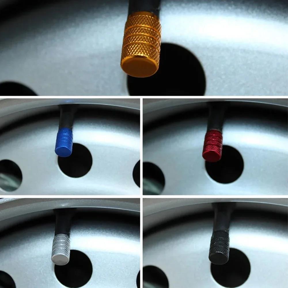 4PCS Aluminum Valve Stem Caps - Universal Fit for Car/Truck Wheels - Rustproof Tire Air Valve Dust Covers Valve Stems 1