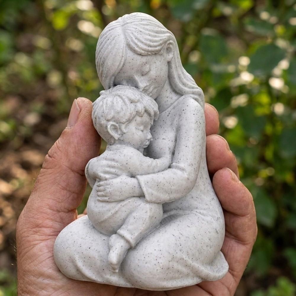 3D Printed Embracing Sculpture Minimalist Hug Art Figurine Mother and Child Sculpture Bedroom