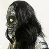 Schwarzhäarige einäugige Zombie-Spoof-Horror-Streichmaske