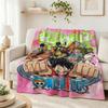 Luffy'S Straw Hat Pirates Pattern Flannel Blanket Soft Comfortable Throw Blanket For Camping Travel Home Decor Christmas Gift