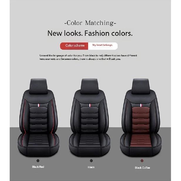 All Inclusive Seat Cover Full Leather Car Seat Protector Cushion Single Driver And Passenger All Season Universal  Accessories