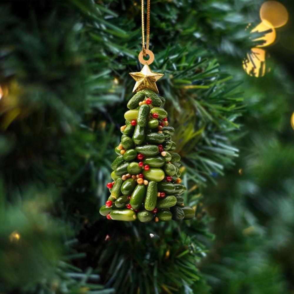 2D Acrylic Christmas Tree Hanging Ornaments Pendant Xmas Home Table Decor Gifts 2025 Happy New Year Decor