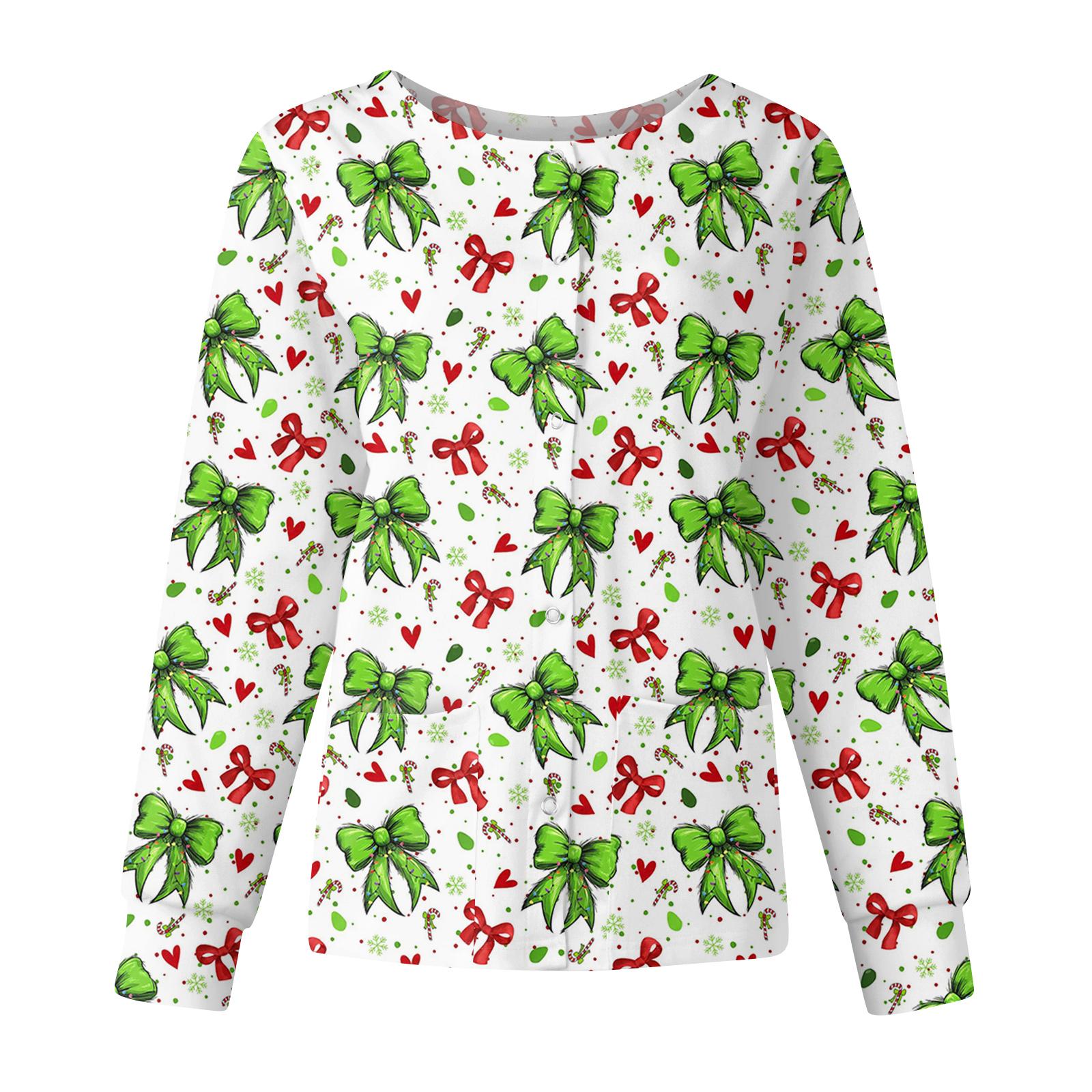 

Женская повседневная модная куртка с длинным рукавом, воротником-стойкой, на одной пуговице, с рождественским принтом, рабочая куртка, топы XXXL