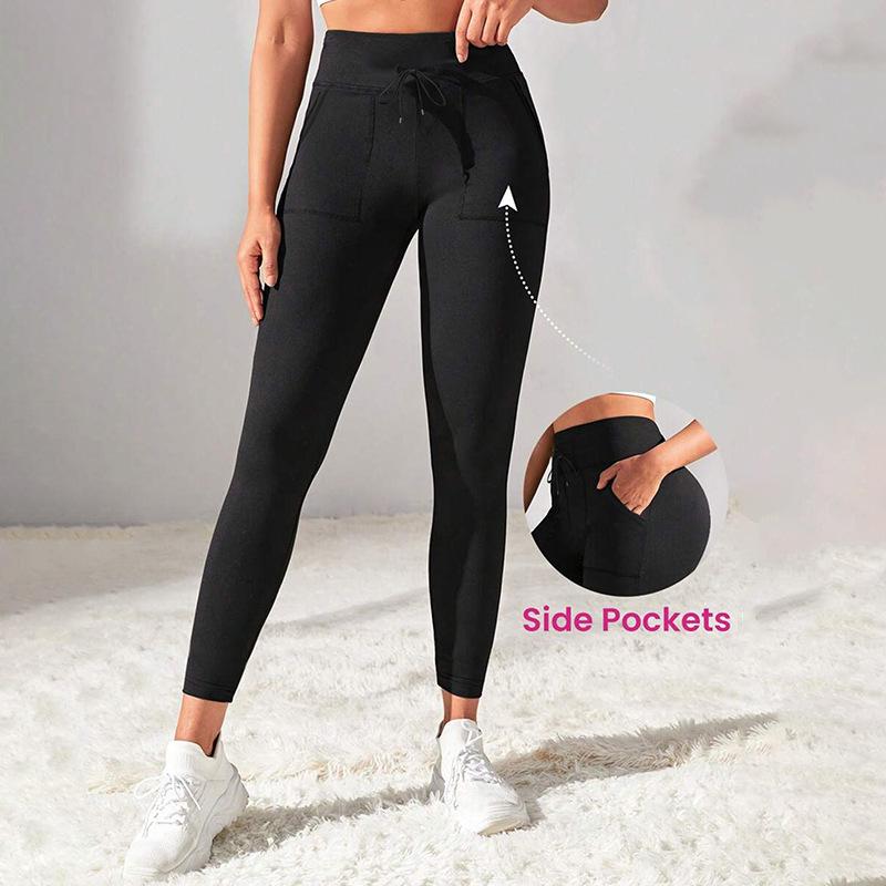 Lulu high-waisted yoga pants women's breathable tight elastic leggings shaping slim-fitting belly and hip lifting nude fitness pants