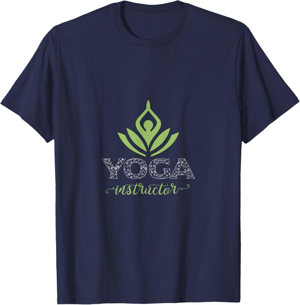 Yoga Instructor Graphic Tee Breathable Cotton TShirt Namaste Meditation Casual Wear