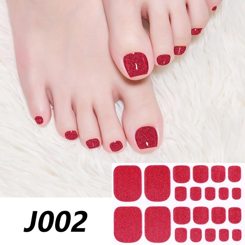 The New Pure Foot Stickers with Glitter Are Now Available for Full Checkered Nail Art