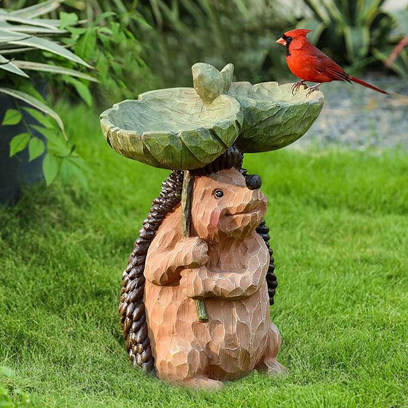 Fox Bird Feeder Craft Resin Decor For Garden And Outdoor Bird Watching
