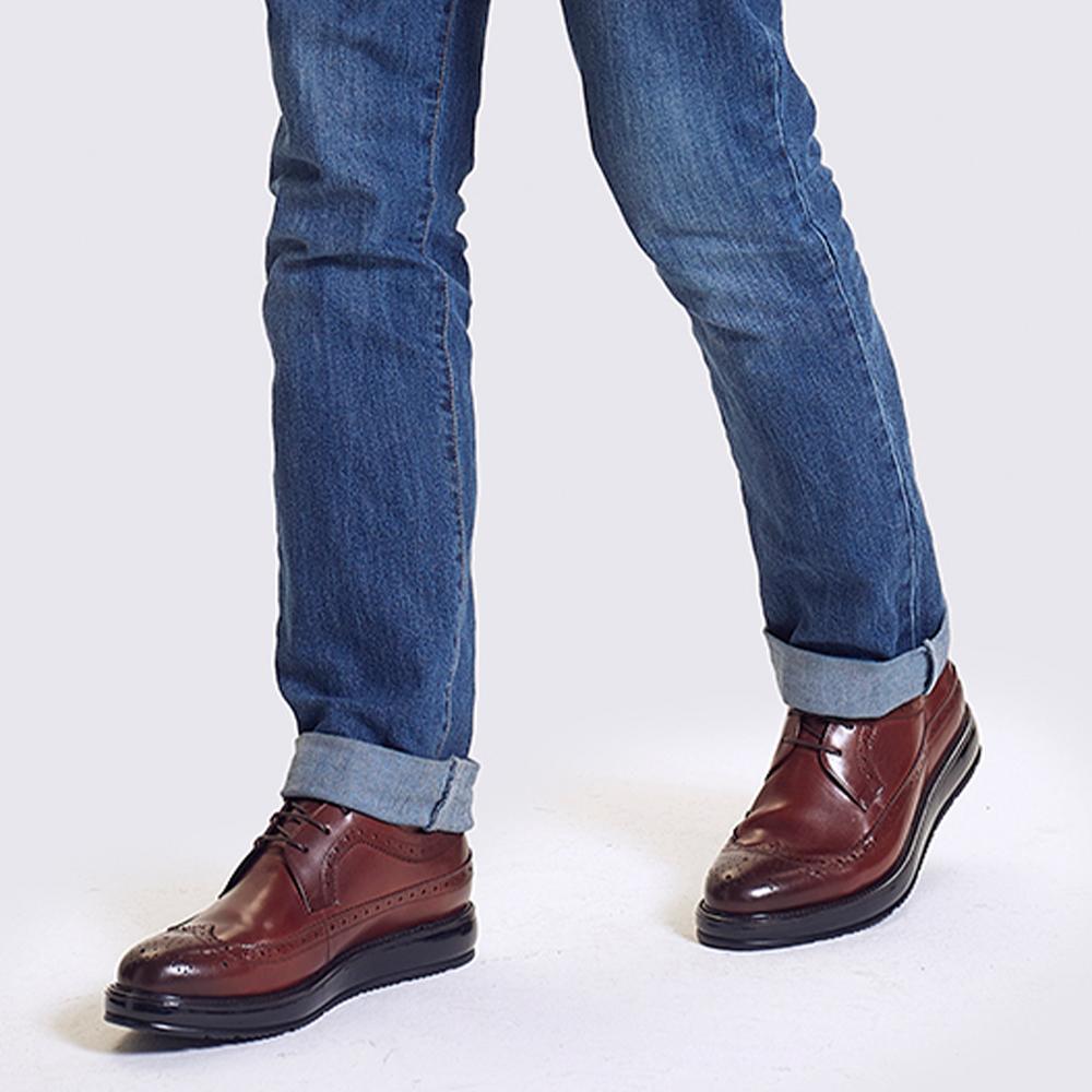 Mode Élégant Personnalisé Cuir Véritable Oxford Chaussures de Ville Artisanales Chaussures à Plateforme Ballerines