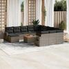VidaXL Garden Lounge Set with Cushions 13 Pcs, Patio Sofas, Patio Furniture Set, Outdoor Furniture, Grey 3257201